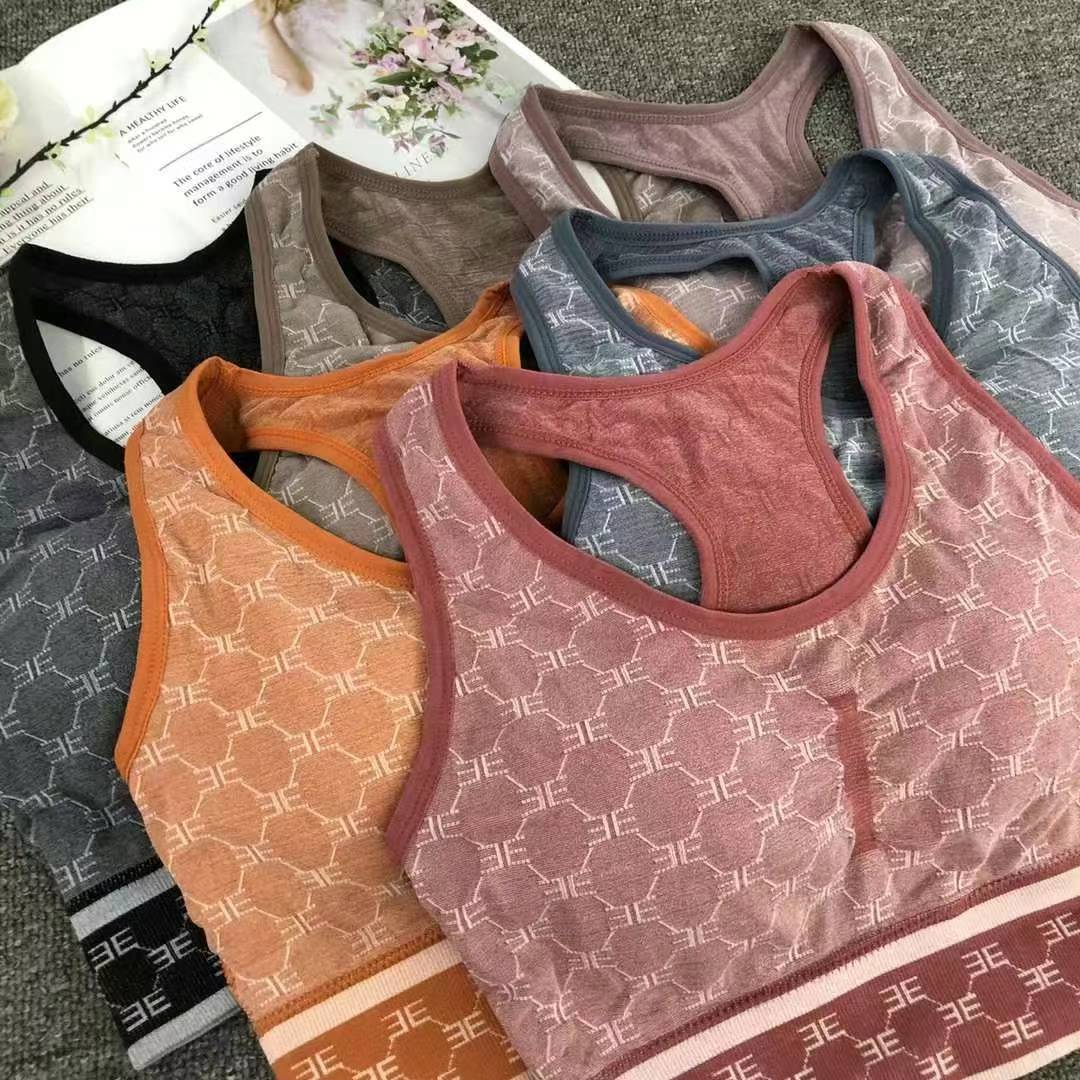 Nuevo chaleco sin costuras de alta elasticidad de alta calidad de dama sin anillo de acero bra de yoga ropa interior deportiva mujer al por mayor