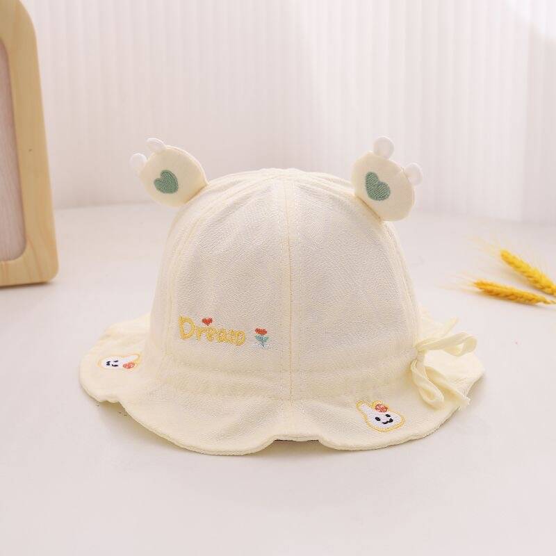 Sombrero de bebé primavera y verano delgado sombrero de pescador sombrero de bebé sombrero de sol pequeño mes de verano sombrero de cuenca de malla sombrero