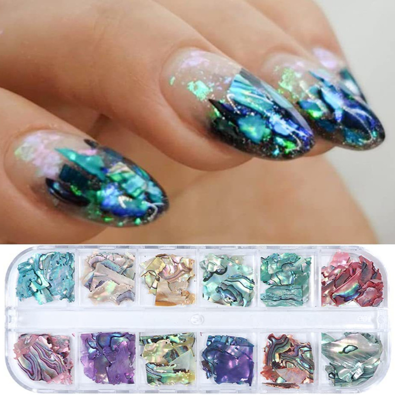 Nail art irregular magic shell thin large can break the Ocean corrugated abalone nail decorations