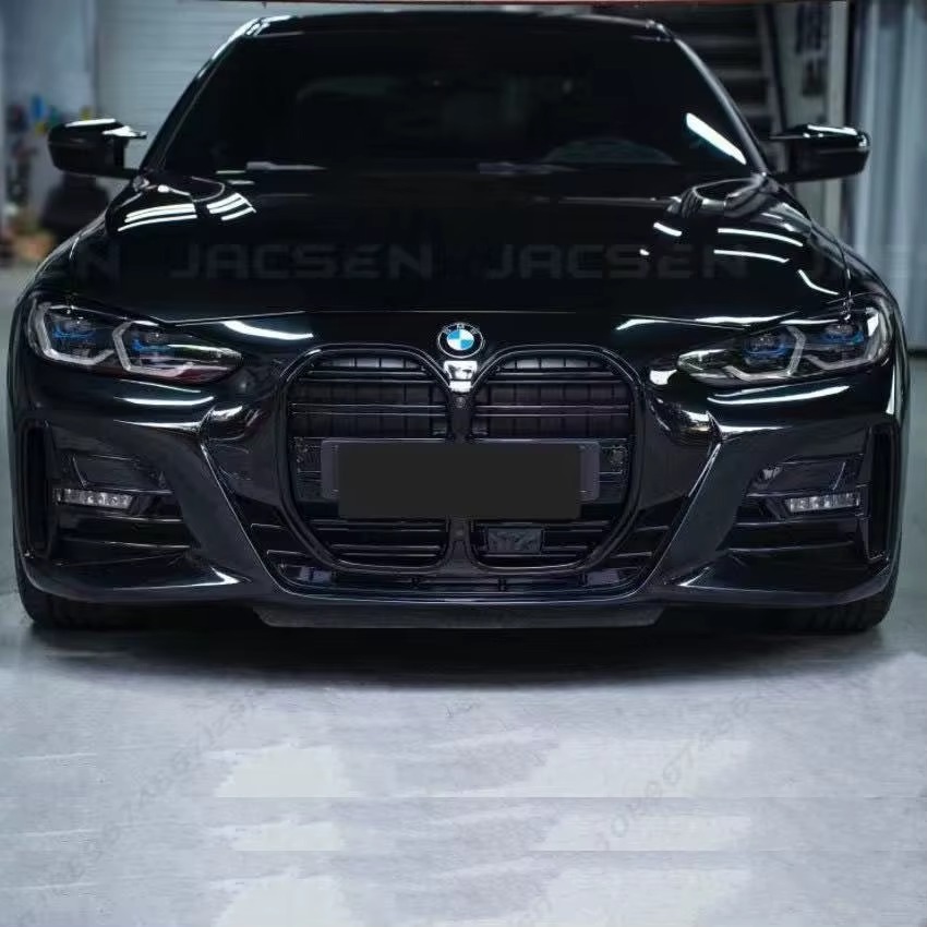 Suitable for 2021-2024 Bmw 4 Series Integrated Front Lip Modification for 2-Door G22/4-Door G26, No-Drill Front Spoiler
