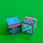 龙顶台球巧克粉干油性皮头擦粉盒装龙古尼2粒包装跨境蓝钻3A配件