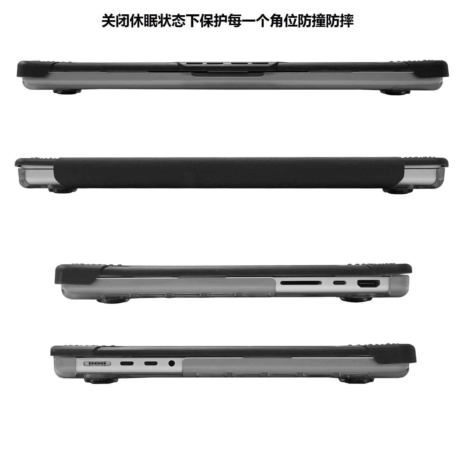 Apple, совместимый ноутбук, прозрачный защитный чехол, MacBook Pro, коллекция 2021 года, защита от падений