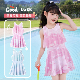 Ocean style Haiteng cute children's swimsuit vacation hot spring children's swimsuit Korean style girls' swimsuit split in stock