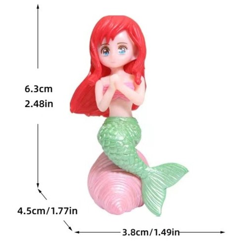 Fish tank decoration, landscaping, mermaid ornaments, aquarium, underwater world, submersible cloth, landscape appreciation, cute creative package