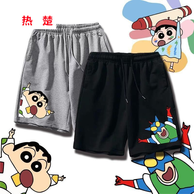 Crayon Shin-new Printed Shorts for Men and Women Summer Loose Ins Fashion Brand High Street Five-point Casual Large Pants 12