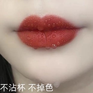 Non-Fading, Non-Stick Lipstick, Raincoat Lip Glaze, Waterproof, Long-Lasting, Moisturizing, Yellow Skin, Whitening Cinnamon Milk Tea Without Makeup