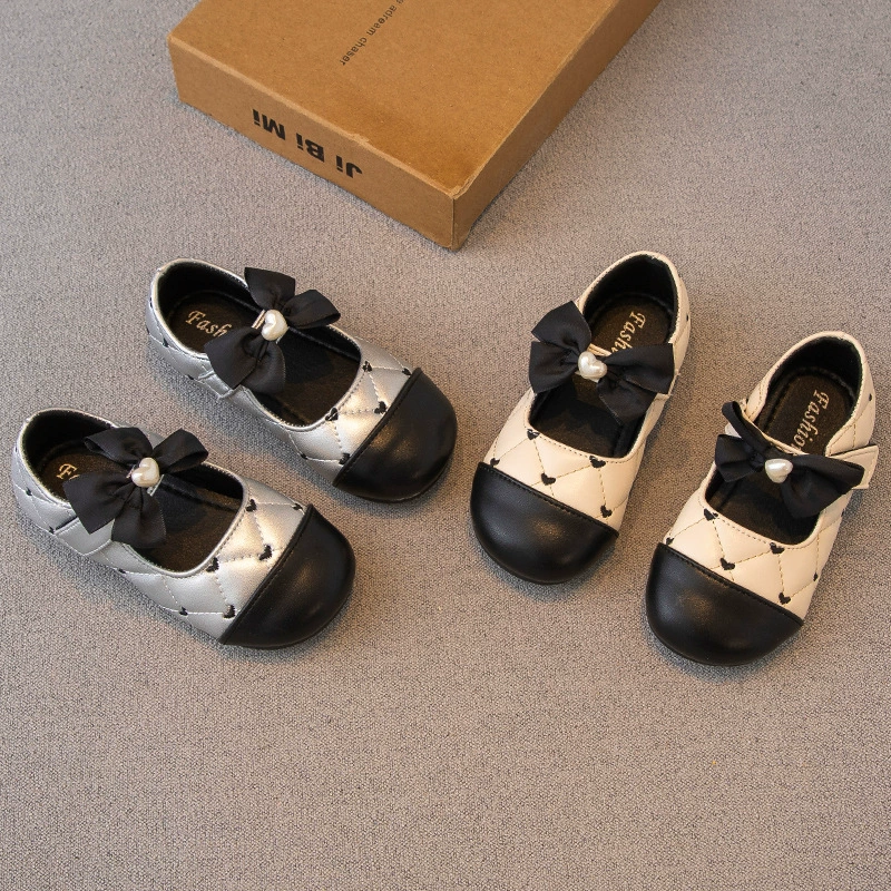 Принцессы туфли для девочек 2025 весна новая Мэри Джейн одиночные туфли для девочек пуу круглая голова мягкая подошва балетная обувь