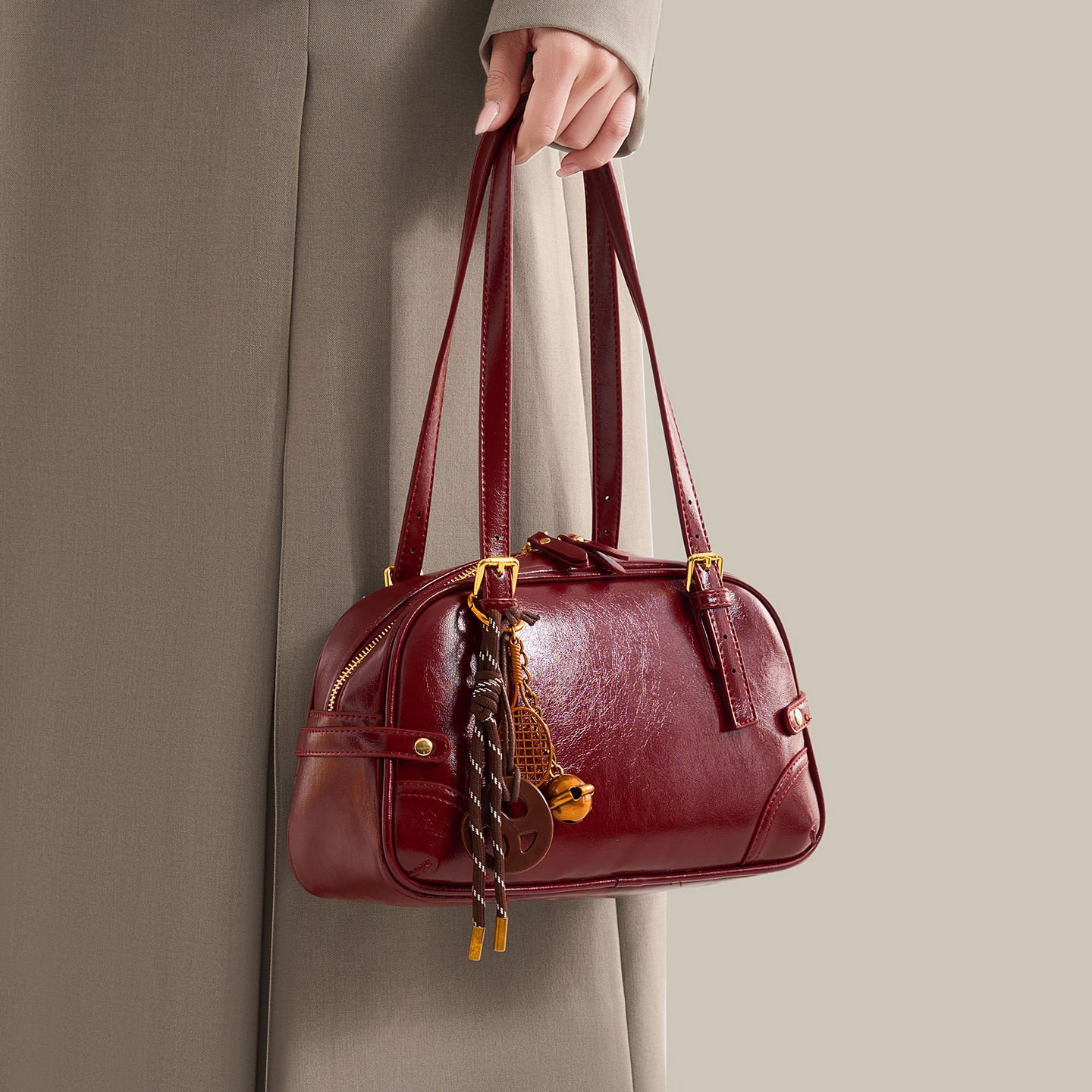 British Style Large Capacity Tote Bag Lightweight Shoulder Bag_voghion.com