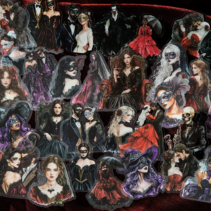 美好的一天 Stickers Gothic dance series Dark wind landscaping DIY handbook 25 pieces to 4 models