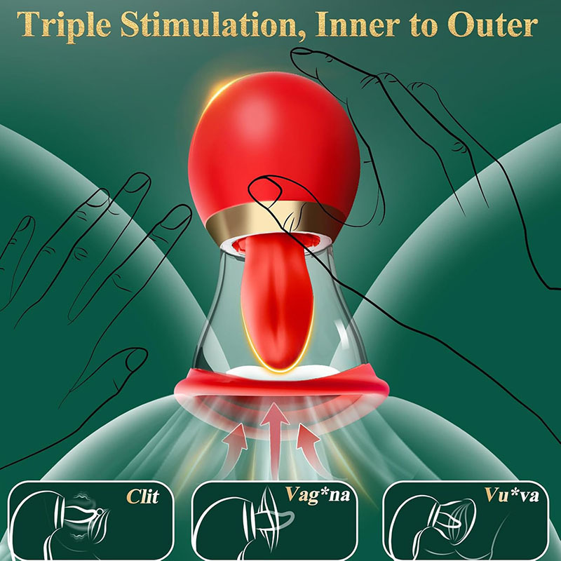 Vibromasseur Jouets Sexuels Pour Adultes Pour Femmes - Vibromasseur À Succion 5 En 1 Rose Sex Toy, 3 Succions, 9 Léchages De Langu_voghion.com