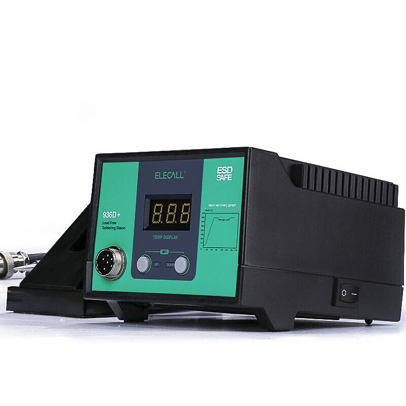 伊莱科936D+数显电焊台70W防静电可调温无铅工业级恒温电烙铁