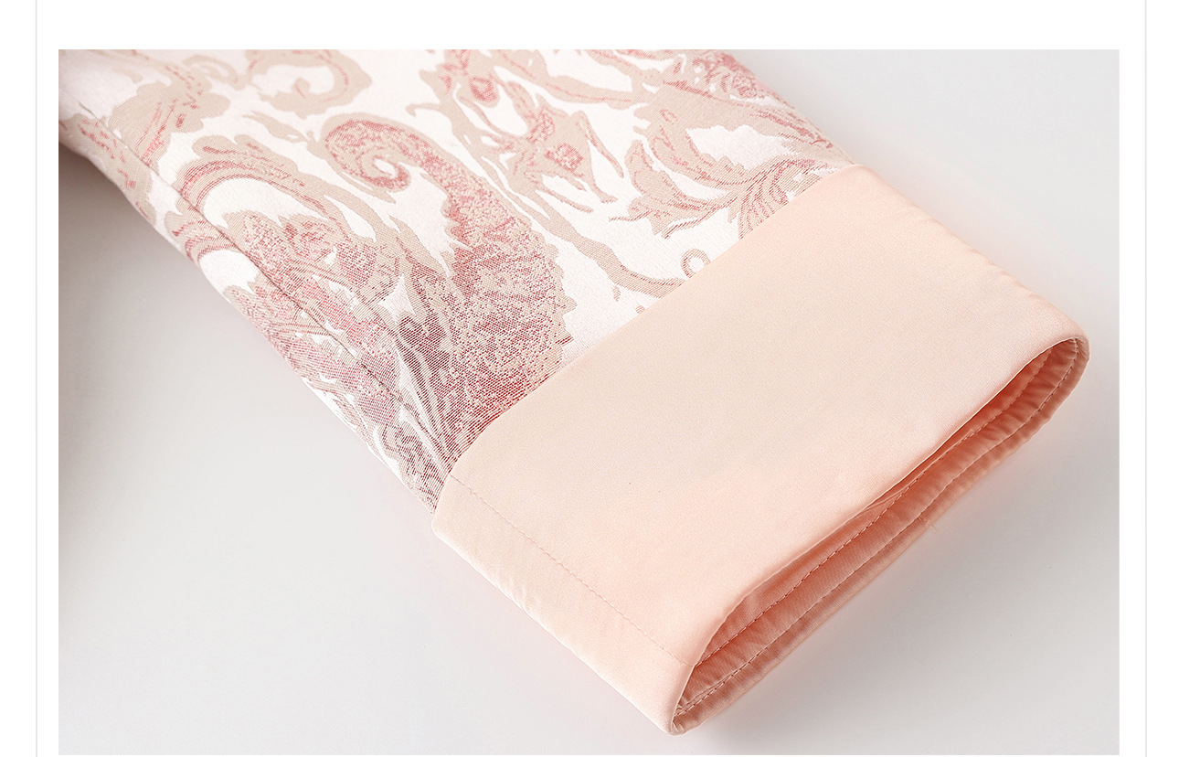 Áo khoác nữ kiểu Trung Hoa mới, chất liệu jacquard họa tiết nổi, phối khuy cài, form suông thu đông N9025 — Miju [phiên bản cotton], Hồng nhạt [phiên bản cotton], hồng nhạt, cơm cam chi tiết 46