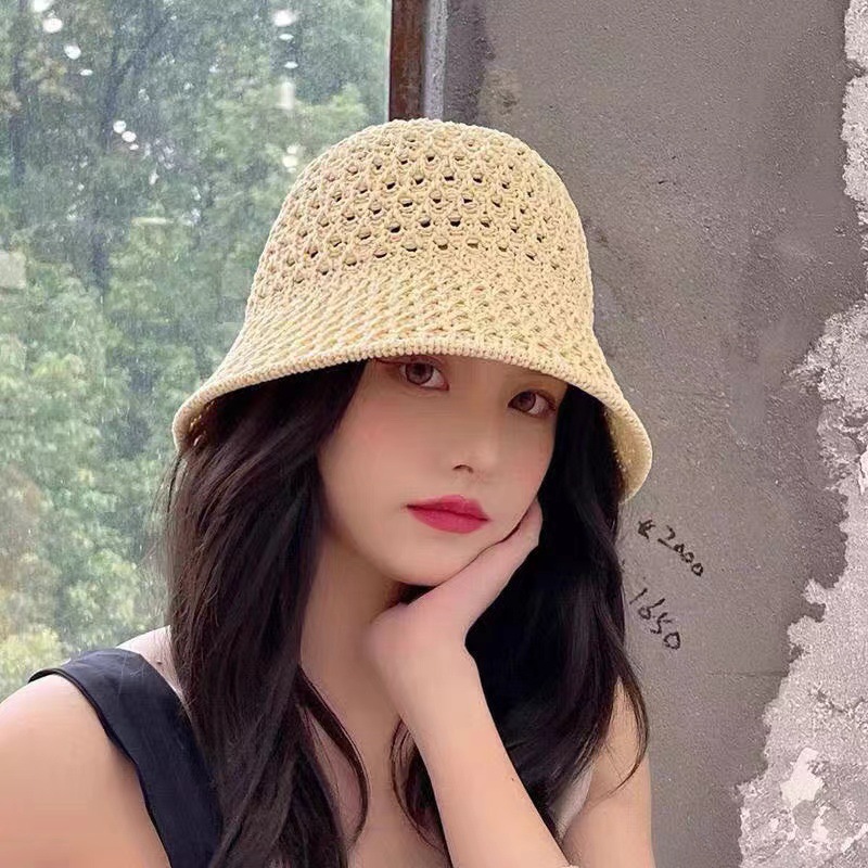 夏季韩版水桶帽遮阳帽女士可折叠防晒透气防紫外线渔夫太时尚百搭