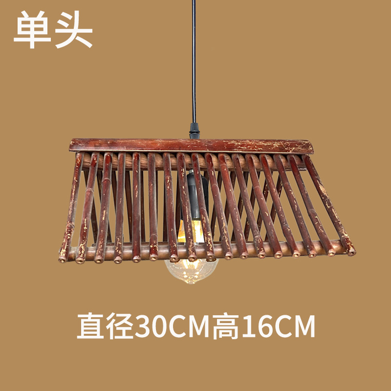 Lámparas de pared de bambú bar de comedor simple candelabro silencioso japonés estilo chino Zen dormitorio decoración de vestíbulos de arte lámparas