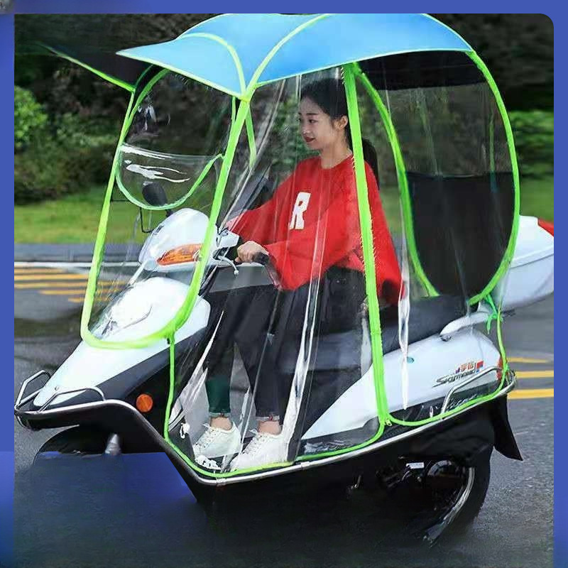 电动车雨棚蓬罩新款加厚伞踏板三轮车遮雨篷电瓶摩托车遮阳篷