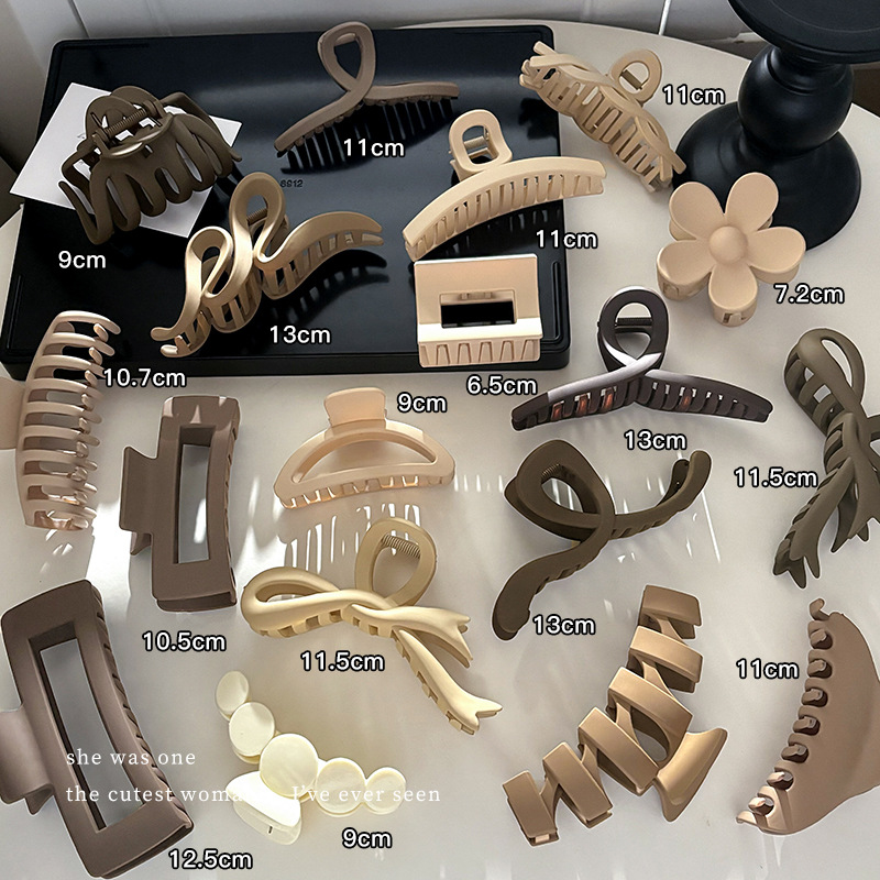 Clips de agarre esmerilado, clip de cabello grande, clip de cabello simple, clip de tiburón nuevo estilo exquisito y de alta calidad, tocado de cabello para mujeres