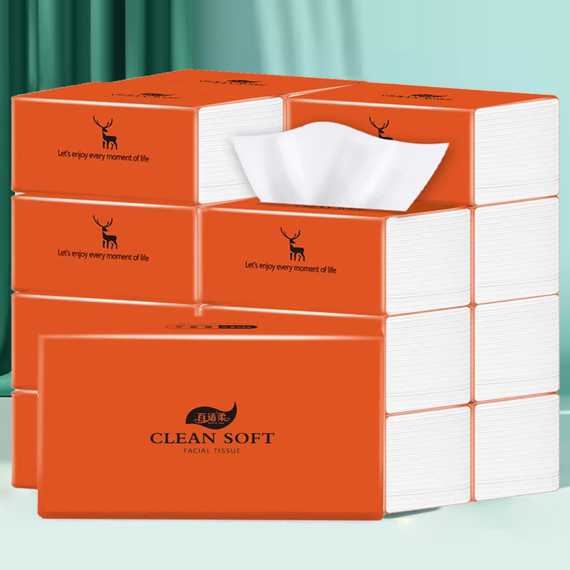 5 Packs of Affordable Household Paper Towels, Thickeneded Toilet Paper, Removable Facial Tissue, Toilet Paper Wholesale