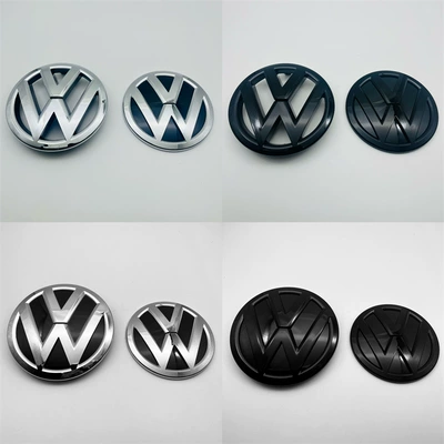 Suitable for Volkswagen Caddy Front and Rear Logo Modification, 10-15/16-20 Model Caddy Center Grille Tail Logo, Black (Car logo)
