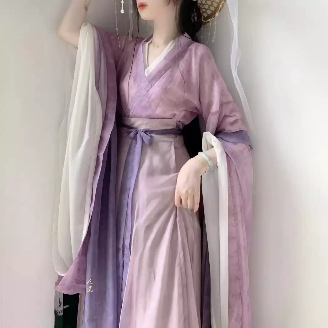 新款国风魏晋南北朝汉服清冷仙气春秋款八破裙汉服古装成人女汉服