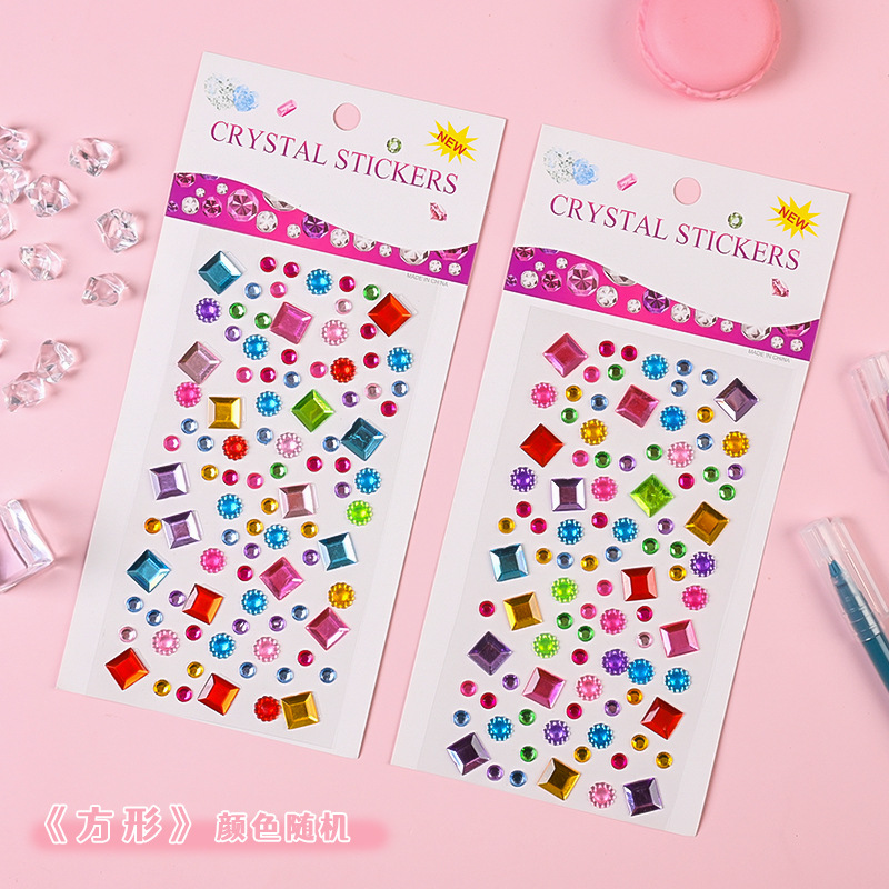 Pegatinas de gemas para niños Pegatinas de dibujos animados de diamantes de cristal para niñas Pegatinas de recompensa de princesa brillante Pegatinas de vestir