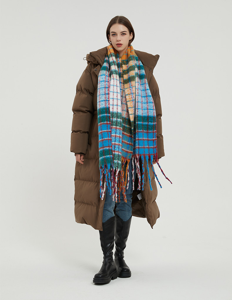 Neu Imitation Mohair Regenbogen Plaid frauen Winter Schal Verdickt Warme Schal_voghion.com