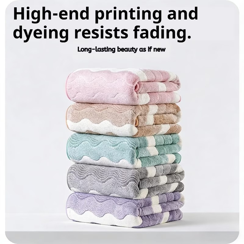 Cross-Border Source Manufacturer's New Product: Water Ripple Quick-Drying Soft Towel for Washing Face, Bathing, Wiping Hands, and Wiping Face, High-End Towel and Bath Towel Cross-Border Source Manufacturer's New Product: Water Ripple Quick-Drying Soft Towel for Washing Face, Bathing, Wiping Hands, and Wiping Face, High-End Towel and Bath Towel
