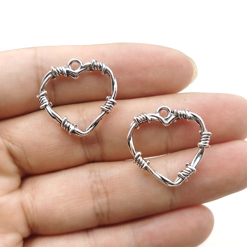 Gold Plated Plating Material 1 Piece Zinc Alloy Gold Plated Peach Heart Shape Pendant DIY Jewelry Accessories Earrings Necklace