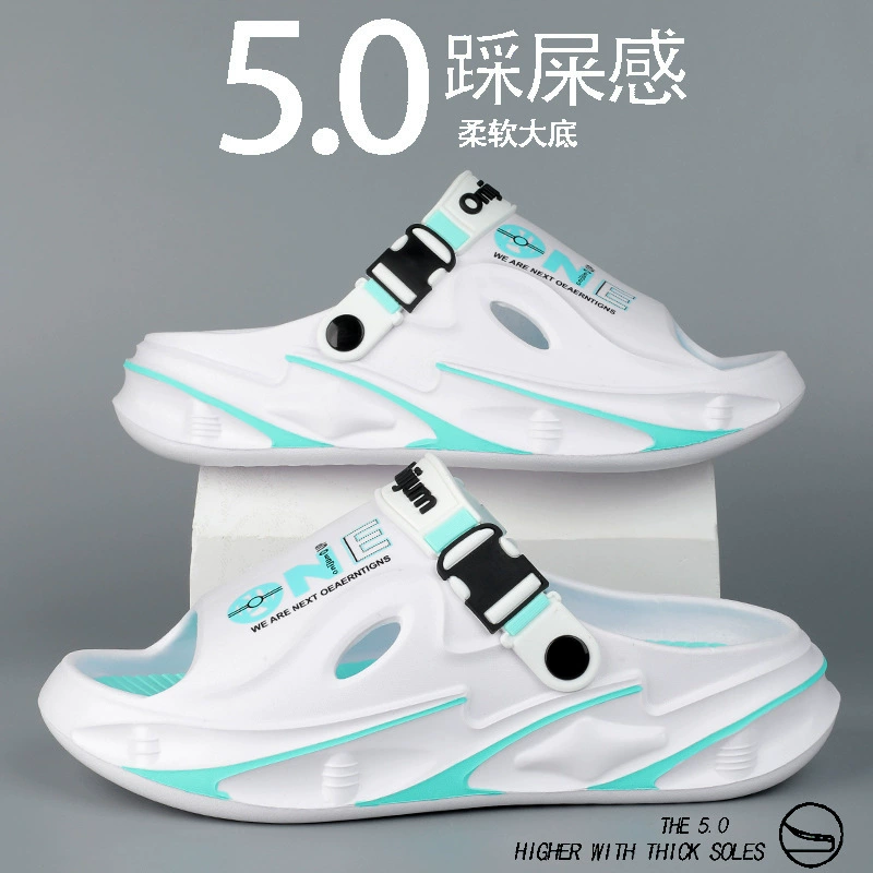 Летние модные спортивные тапочки для мужчин и женщин, сандалии на мягкой подошве для пар, нескользящая, износостойкая, дышащая пляжная обувь.