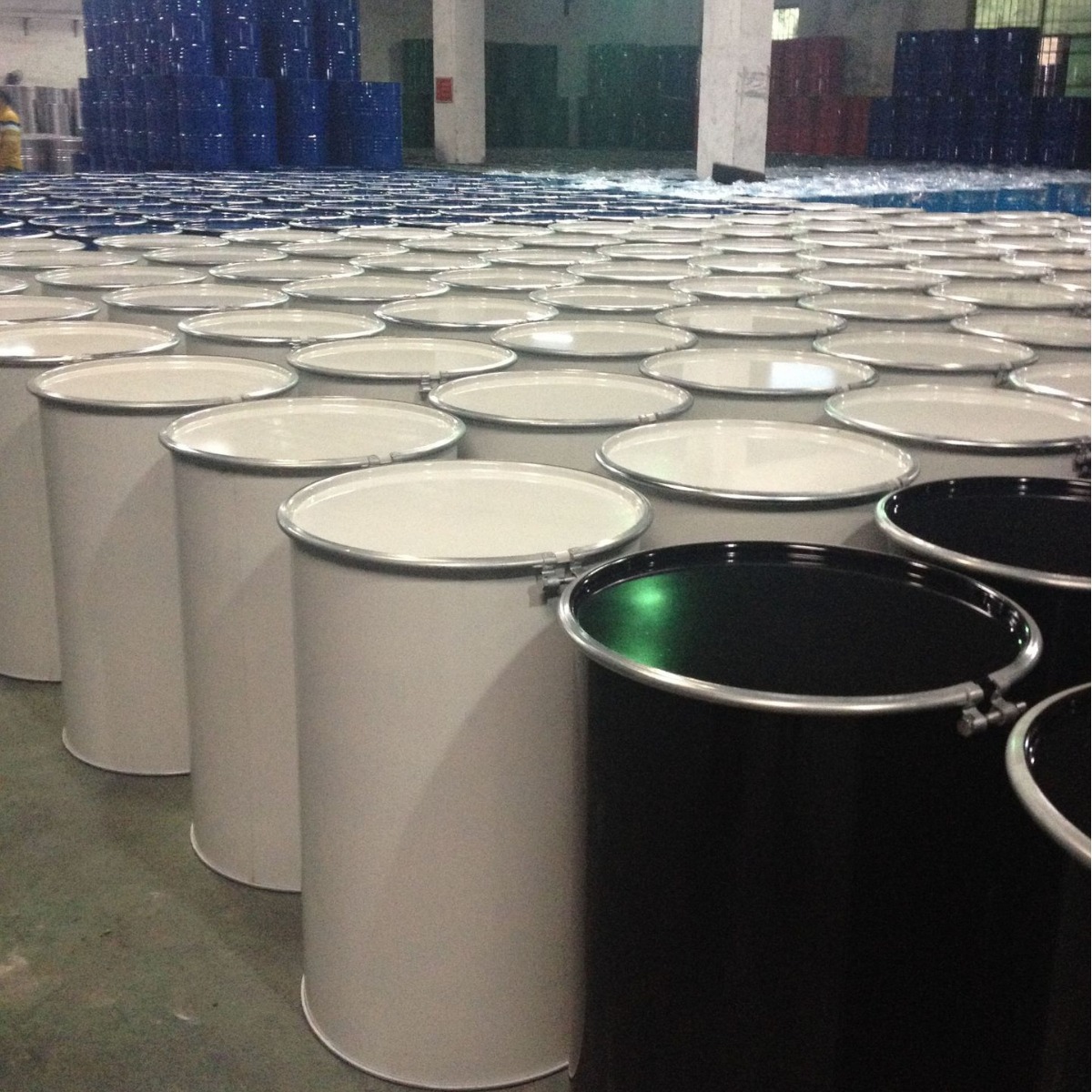 200L无筋直身大开口铁桶208l开口桶烤漆桶200升光身开口铁桶批发