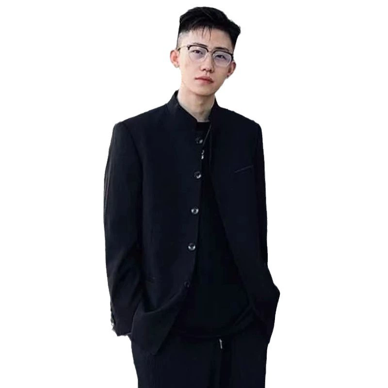 Новый черный Zhongshan мгновенно молодой мужчина, мужской интернет-народ — Zhao Shanhe тот же верх, новый китайский пиджак Интернет-народ и тот же