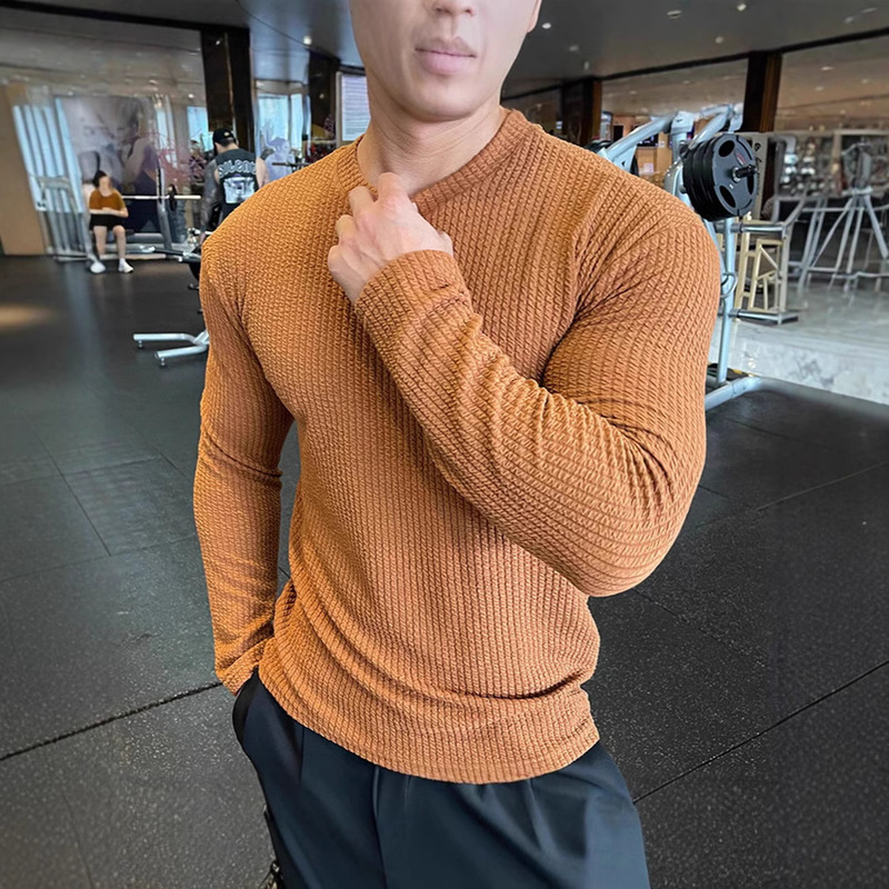 Men's Sweater Autumn and Winter European and American Youth Knitted Fashion Long Sleeve Top Thick Knitted Sweater Cross-border Amazon Men's Wear