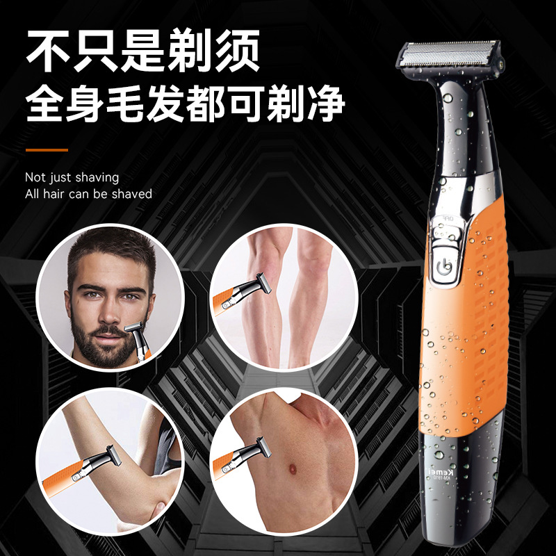 Afeitadora Eléctrica KEMEI para Hombre, Universal, Resistente al Agua, Carga USB, KM-1910 image 4