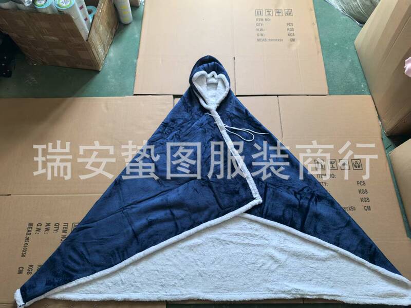 秋冬フランネルのマントの青少年の格好いいマントは保温の怠け者のじゅうたんの外で家のじゅうたんを着ます。|undefined