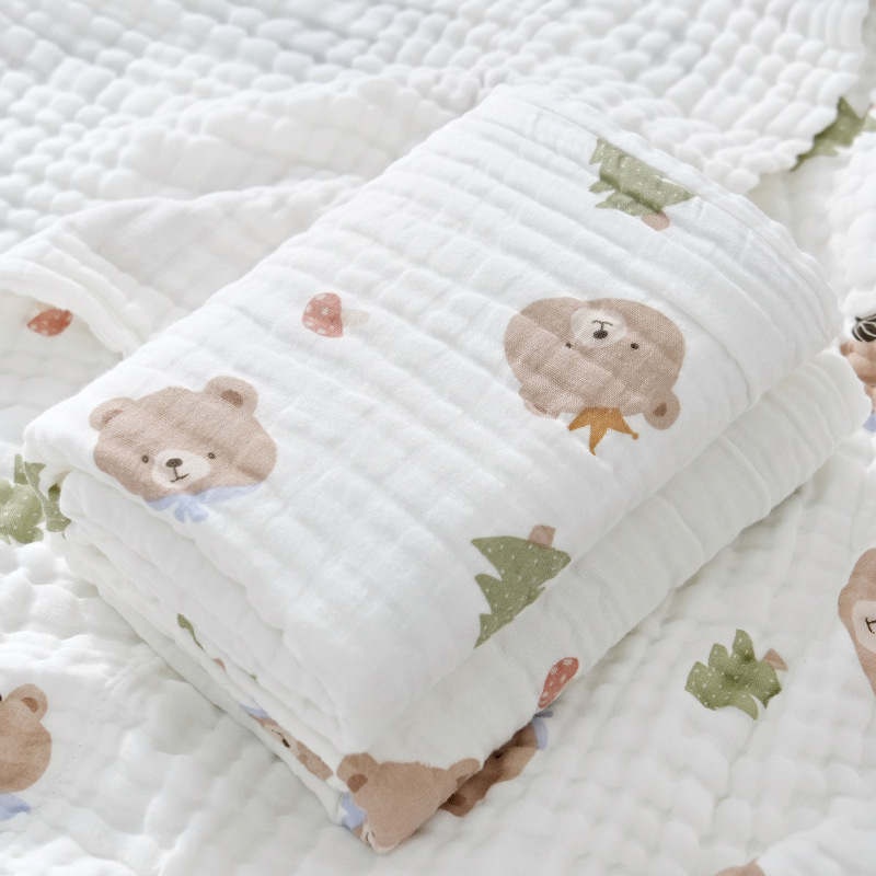 Baby bath towel cotton high density six-layer gauze baby supplies newborn children's blanket newborn hug quilt a generation of hair Baby bath towel cotton high density six-layer gauze baby supplies newborn children's blanket newborn hug quilt a generation of hair