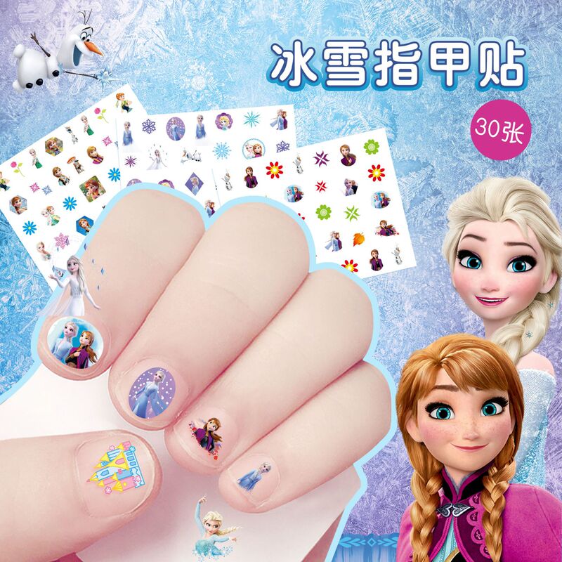 Factory Direct Sales 30 Pieces of Ice and Snow Princess Cartoon Nail Stickers for Kidsren and Babies Glitter Pony kt Cat Nail Stickers Factory Direct Sales 30 Pieces of Ice and Snow Princess Cartoon Nail Stickers for Kidsren and Babies Glitter Pony kt Cat Nail Stickers