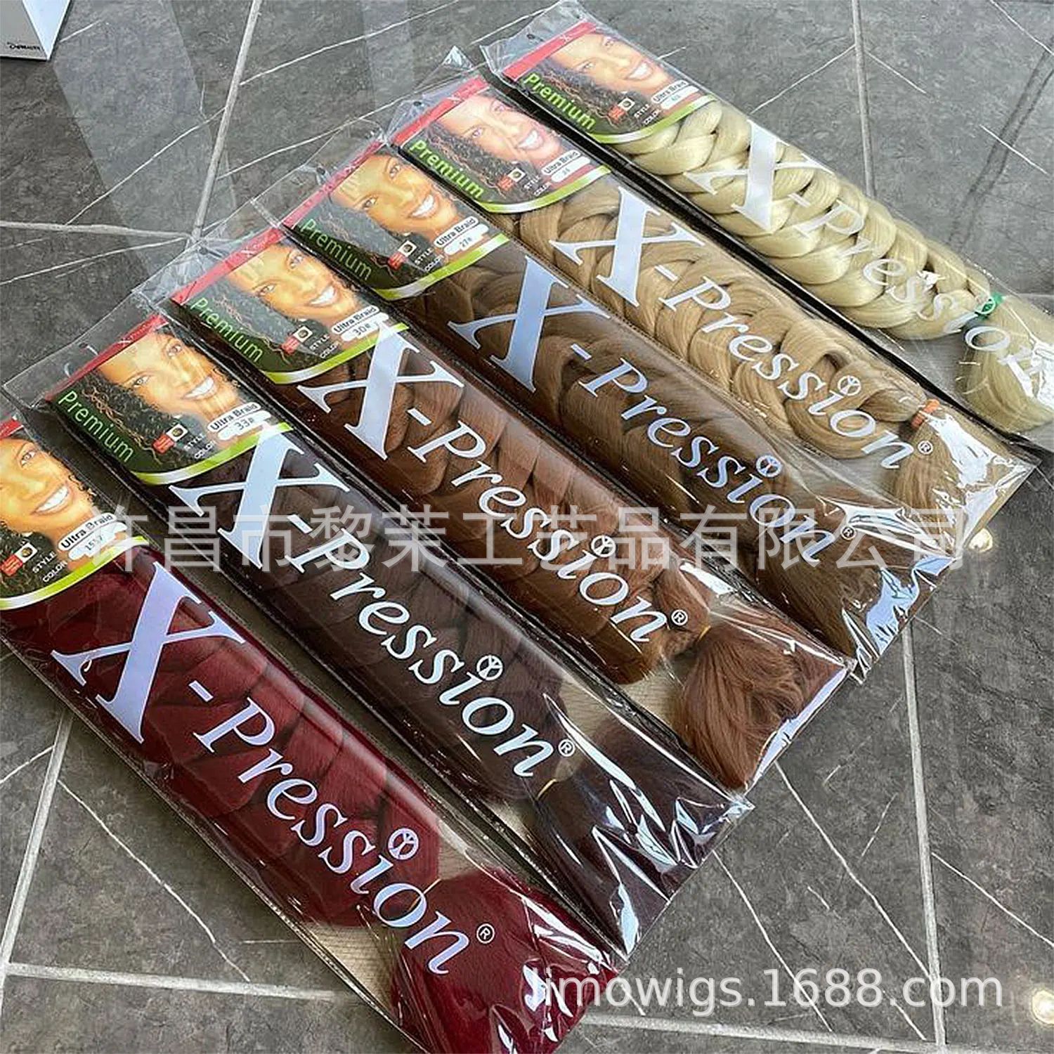 Trenza grande de fibra química africana Tarjeta de papel XP 165g Peluca Trenza grande 82inches Trenza sucia de seda de alta temperatura Trenza reggae