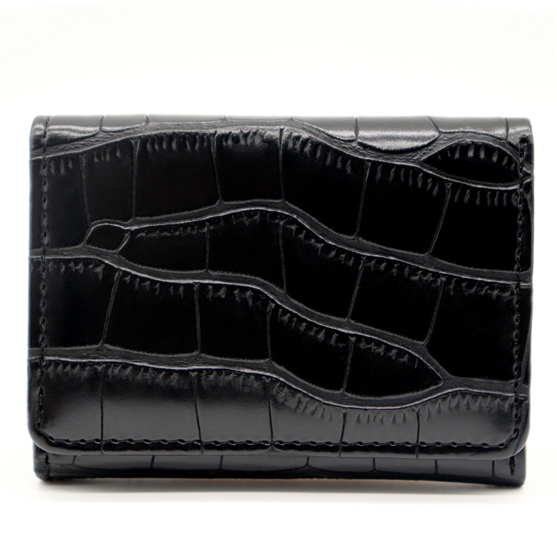 Titular de la tarjeta de órgano de alta gama billetera plegable de las mujeres simple Mini titular de la tarjeta billetera ligera tarjeta de crédito conjunto de certificado de conducción