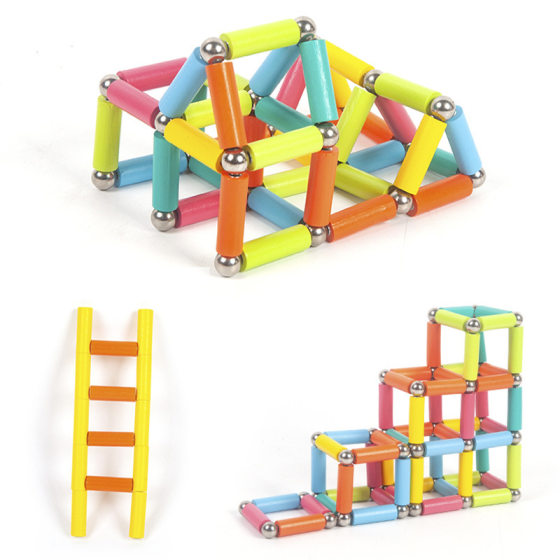Variety Magnetic Bar Children's Magnetic Piece Building Blocks Assembled Educational Girl Gift Magnet 2-year-old Baby Boy Toy