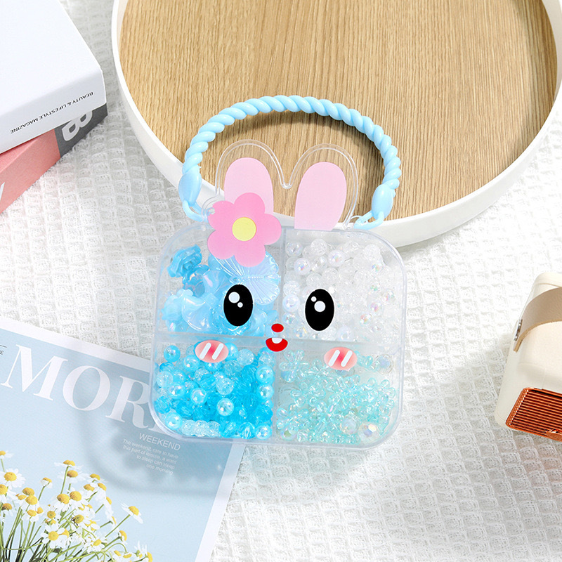 Nuevos niños hechos a mano bolsas de material diy chicas decoraciones joyas para usar cuentas acrílicas juguetes de puzzle image 7