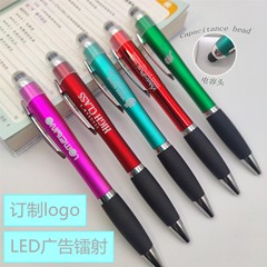 Ledライトボックス広告タッチスクリーンツイストプラスチックボールペンlogoレーザーレーザー電子耐久性