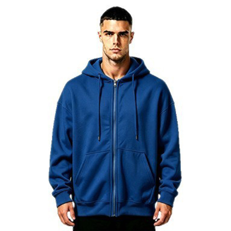 Solid color autumn and winter fleece pullover loose zip-up hoodie, popular trendy versatile casual sweatshirt Solid color autumn and winter fleece pullover loose zip-up hoodie, popular trendy versatile casual sweatshirt