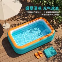 跨境儿童充气游泳池 家用户外大型家庭水池加厚塑料宝宝婴儿泳池