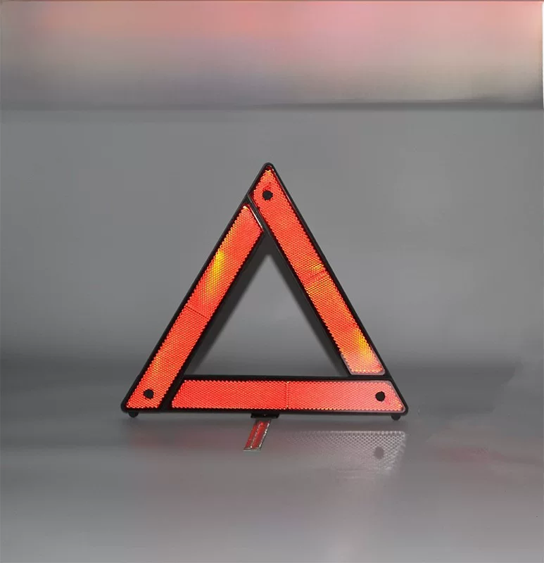 Retroreflective corner frame for car, signboard, folding tripod, triangle, parking rack