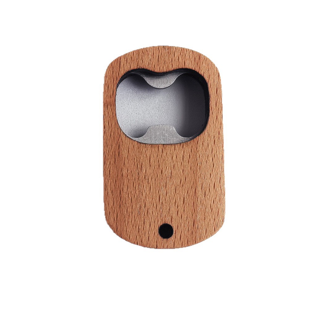 Abrebotellas de cerveza de acero inoxidable transfronterizo simple abrebotellas de madera portátil abrebotellas de madera abrebotellas de cerveza
