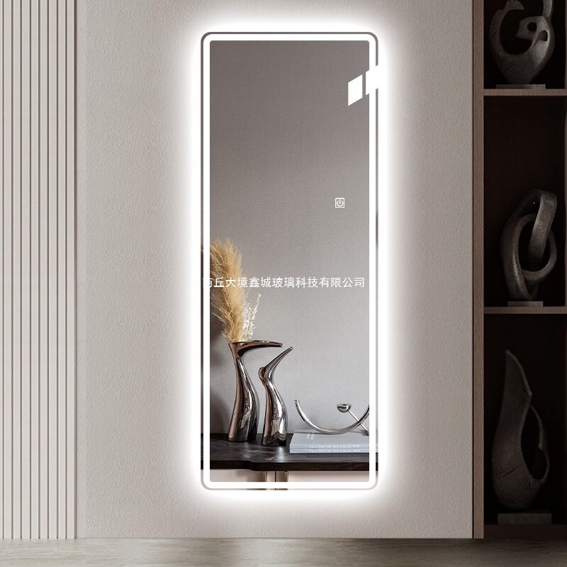 Full-length dressing mirror with smart touch screen and lights, suitable for hair salons, decorative long mirror with LED lights, high-definition, for foreign trade Full-length dressing mirror with smart touch screen and lights, suitable for hair salons, decorative long mirror with LED lights, high-definition, for foreign trade