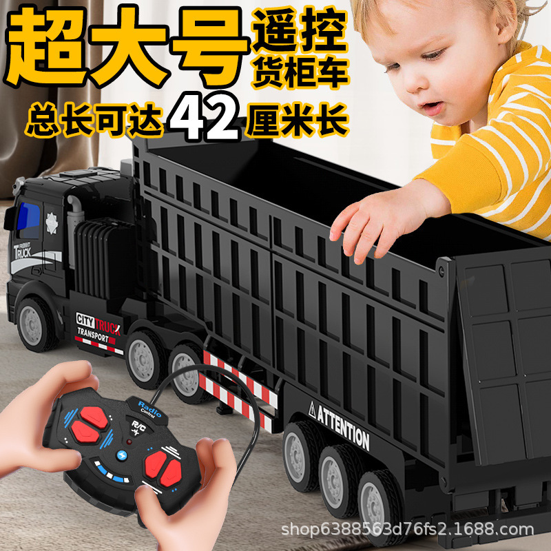 Boy's Remote-Controlled Electric Truck Cross-Border Transport Vehicle Rechargeable Children's Toy Flatbed Truck Baby Childhood Boy's Remote-Controlled Electric Truck Cross-Border Transport Vehicle Rechargeable Children's Toy Flatbed Truck Baby Childhood
