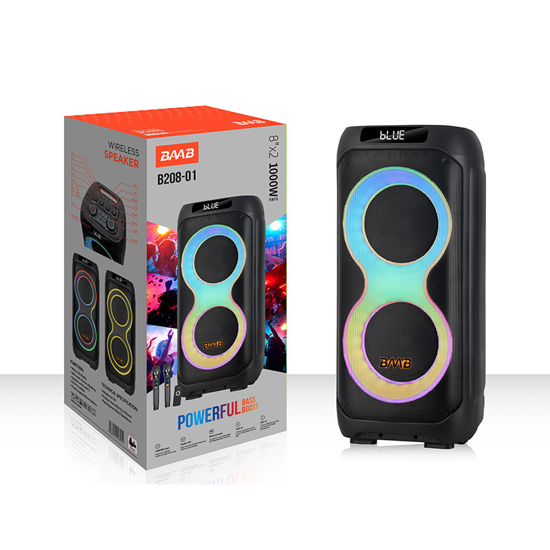 Ndr Ningda 2*8inch Wireless Microphone Karaoke Speaker Trolley Case Bluetooth Dj Outdoor Party Speaker with Ndr Ningda 2*8inch Wireless Microphone Karaoke Speaker Trolley Case Bluetooth Dj Outdoor Party Speaker with
