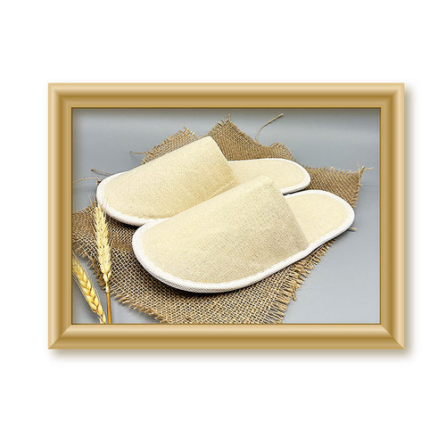 Hotel disposable non-slip guest slippers made of hessian cotton, suitable for inns and guesthouses, washable slippers