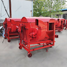 125型稻麦脱粒机高粱水稻谷子油菜大豆打粒机自动进料打谷机农用
