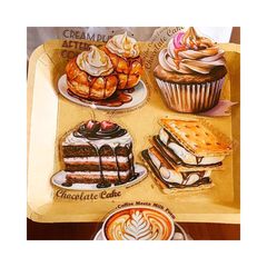 コーヒー一杯タイム大きいサイズPET異形ステッカーアイスコーヒーデザート手帳コラージュ装飾diy素材